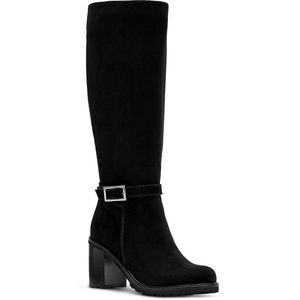 La Canadienne Womens Paul Black Suede Tall Pull On Knee-High Boots